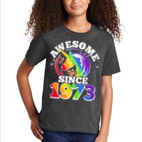 Rainbow Unicorn Awesome Since 1973 50th Birthday Kids T-Shirt