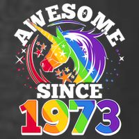 Rainbow Unicorn Awesome Since 1973 50th Birthday Kids T-Shirt