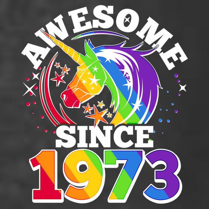 Rainbow Unicorn Awesome Since 1973 50th Birthday Kids T-Shirt