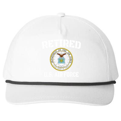 Retired Us Air Force Veteran Gift Snapback Five-Panel Rope Hat