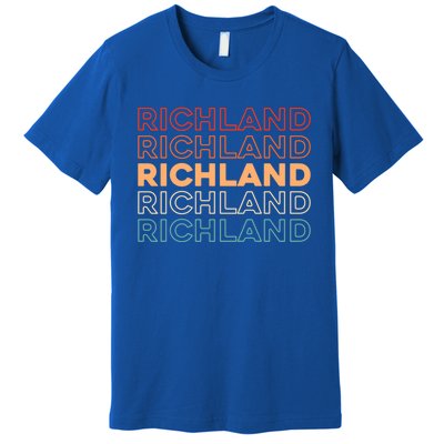 Retro Us American City Usa Vintage Washington Richland Gift Premium T-Shirt