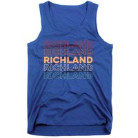 Retro Us American City Usa Vintage Washington Richland Gift Tank Top