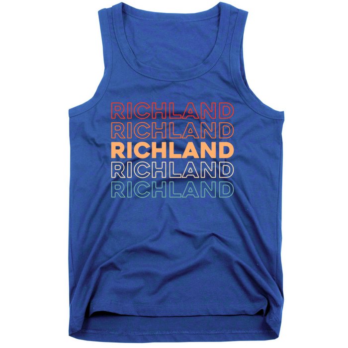 Retro Us American City Usa Vintage Washington Richland Gift Tank Top