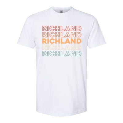 Retro Us American City Usa Vintage Washington Richland Gift Softstyle® CVC T-Shirt