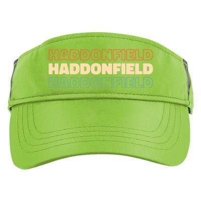 Retro Us American City Vintage New Jersey Haddonfield Cool Gift Adult Drive Performance Visor