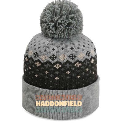 Retro Us American City Vintage New Jersey Haddonfield Cool Gift The Baniff Cuffed Pom Beanie