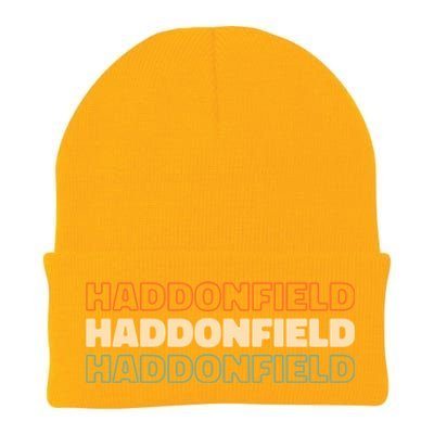 Retro Us American City Vintage New Jersey Haddonfield Cool Gift Knit Cap Winter Beanie