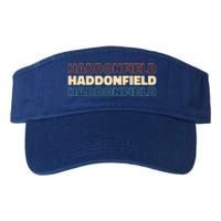 Retro Us American City Vintage New Jersey Haddonfield Cool Gift Valucap Bio-Washed Visor