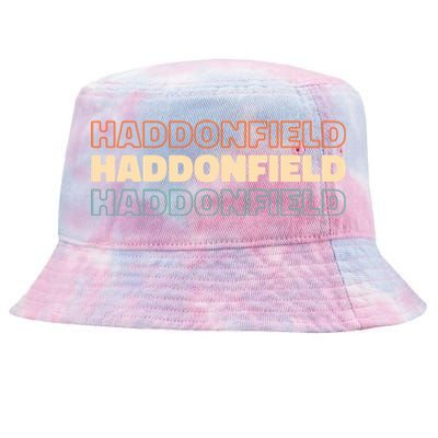 Retro Us American City Vintage New Jersey Haddonfield Cool Gift Tie-Dyed Bucket Hat