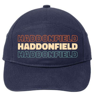 Retro Us American City Vintage New Jersey Haddonfield Cool Gift 7-Panel Snapback Hat