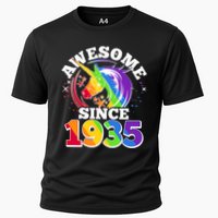 Rainbow Unicorn Awesome Since 1935 90th Birthday Performance Shirt