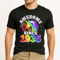 Rainbow Unicorn Awesome Since 1935 90th Birthday Performance Shirt