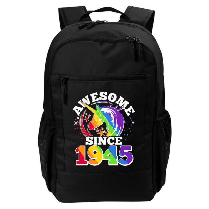 Rainbow Unicorn Awesome Since 1945 80th Birthday Backpack