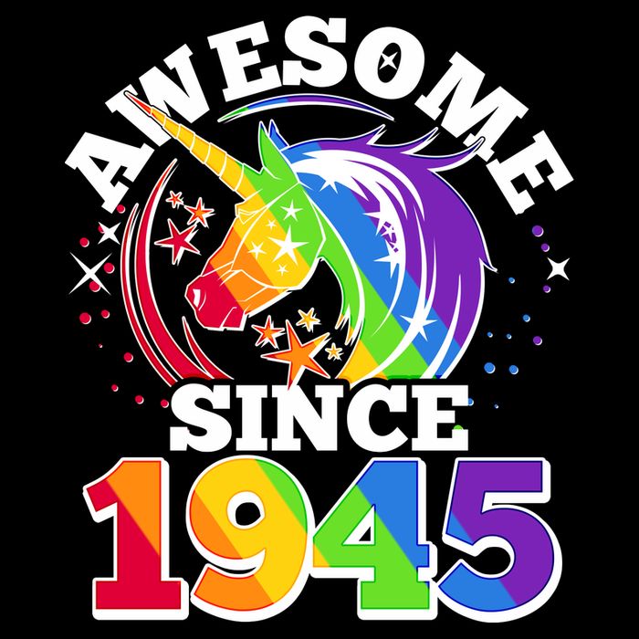 Rainbow Unicorn Awesome Since 1945 80th Birthday 16 in Basic Backpack