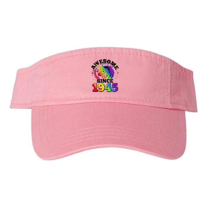 Rainbow Unicorn Awesome Since 1945 80th Birthday Visor