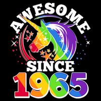 Rainbow Unicorn Awesome Since 1965 60th Birthday Backpack