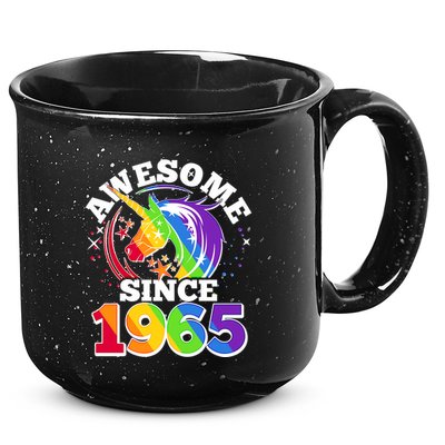 Rainbow Unicorn Awesome Since 1965 60th Birthday 15oz Campfire Ceramic Mug