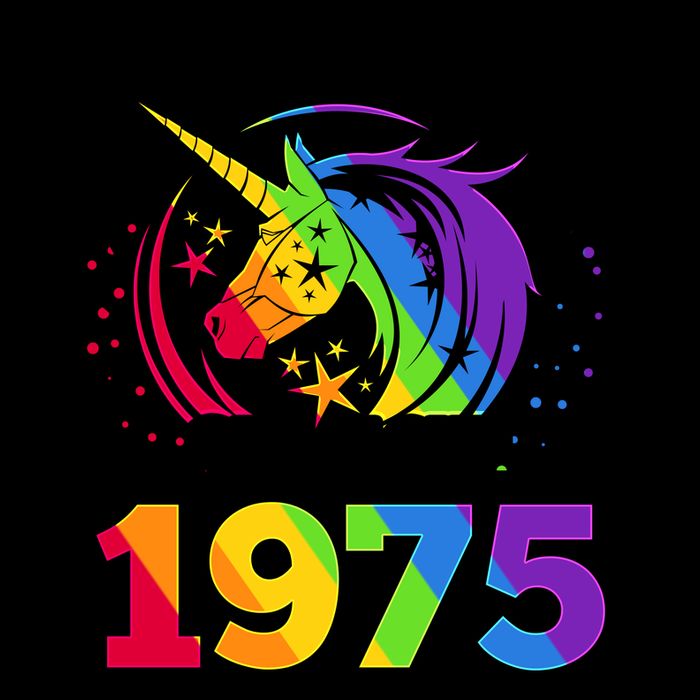 Rainbow Unicorn Awesome Since 1975 50th Birthday Mug