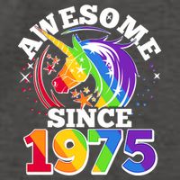 Rainbow Unicorn Awesome Since 1975 50th Birthday Vector Backpack