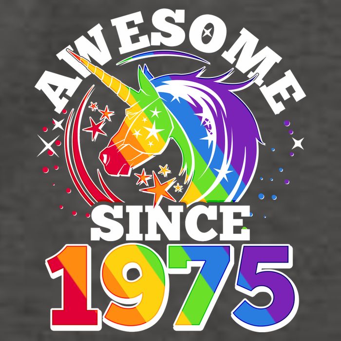 Rainbow Unicorn Awesome Since 1975 50th Birthday Vector Backpack
