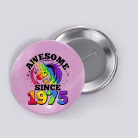 Rainbow Unicorn Awesome Since 1975 50th Birthday Button