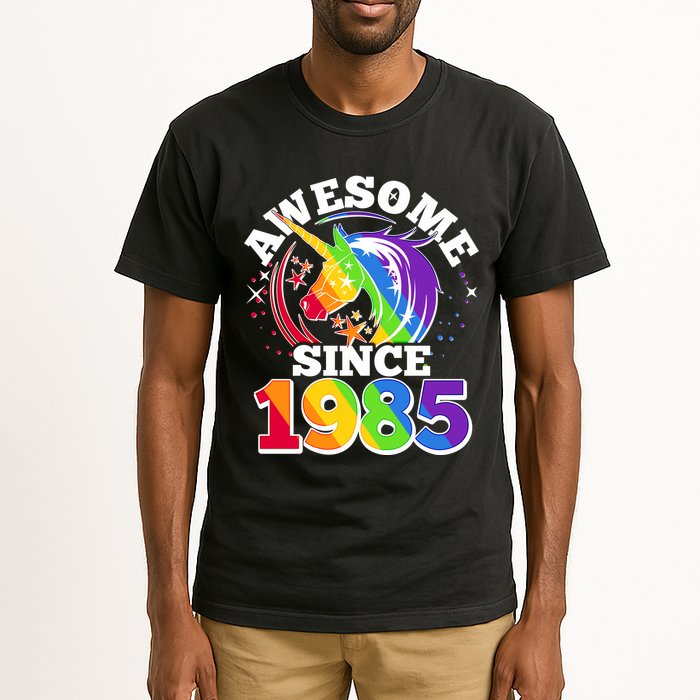 Rainbow Unicorn Awesome Since 1985 40th Birthday Tall T-Shirt