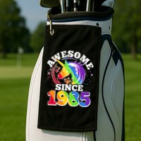 Rainbow Unicorn Awesome Since 1985 40th Birthday Golf Towel