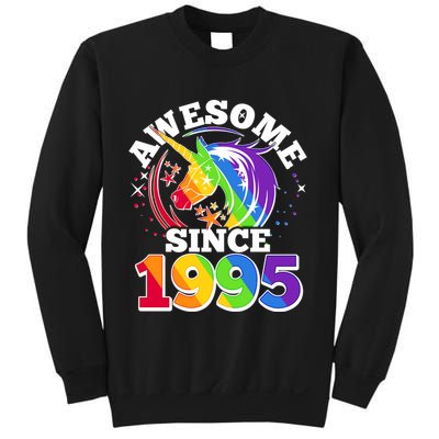 Rainbow Unicorn Awesome Since 1995 30th Birthday Sweatshirt
