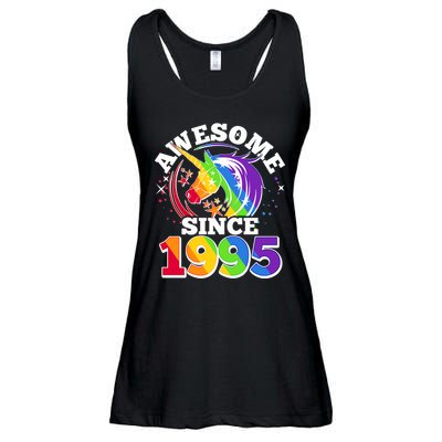 Rainbow Unicorn Awesome Since 1995 30th Birthday Ladies Essential Flowy Tank