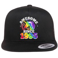 Rainbow Unicorn Awesome Since 1995 30th Birthday Flatbill Hat