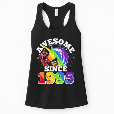 Rainbow Unicorn Awesome Since 1995 30th Birthday Womens Tank Top