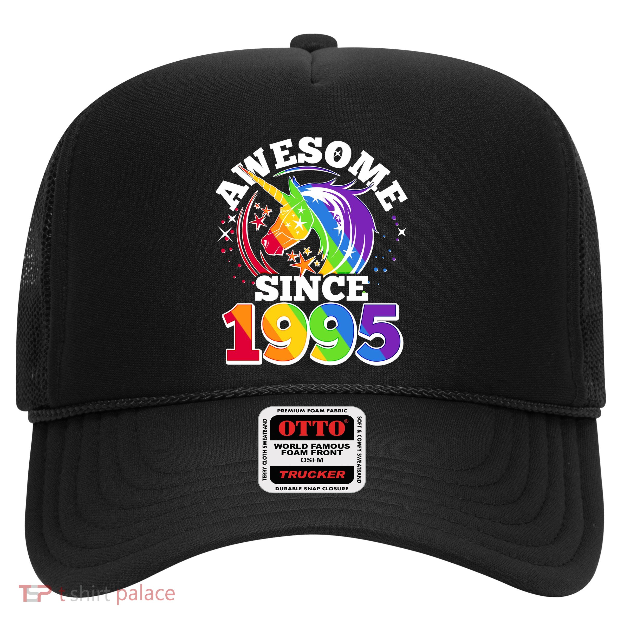 Rainbow Unicorn Awesome Since 1995 30th Birthday Trucker Hat