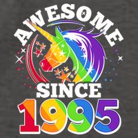 Rainbow Unicorn Awesome Since 1995 30th Birthday Vector Backpack