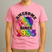 Rainbow Unicorn Awesome Since 1995 30th Birthday T-Shirt