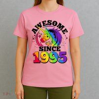 Rainbow Unicorn Awesome Since 1995 30th Birthday T-Shirt