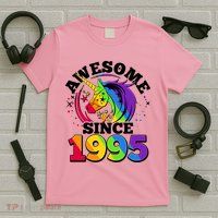 Rainbow Unicorn Awesome Since 1995 30th Birthday T-Shirt
