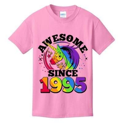 Rainbow Unicorn Awesome Since 1995 30th Birthday Kids T-Shirt