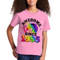 Rainbow Unicorn Awesome Since 1995 30th Birthday Kids T-Shirt