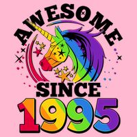 Rainbow Unicorn Awesome Since 1995 30th Birthday Kids T-Shirt