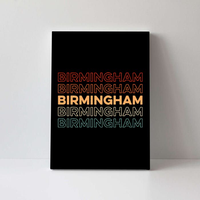 Retro Us American City Resident Vintage Alabama Birmingham Canvas