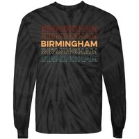 Retro Us American City Resident Vintage Alabama Birmingham Tie-Dye Long Sleeve Shirt