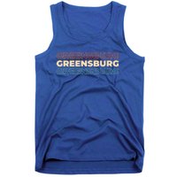 Retro Us American City Vintage Pennsylvania Greensburg Gift Tank Top