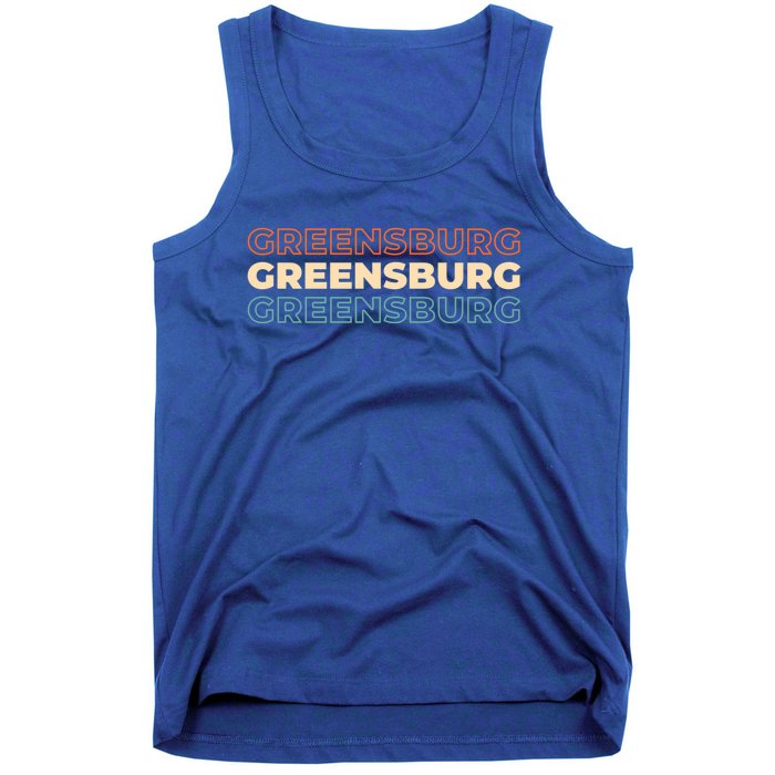 Retro Us American City Vintage Pennsylvania Greensburg Gift Tank Top