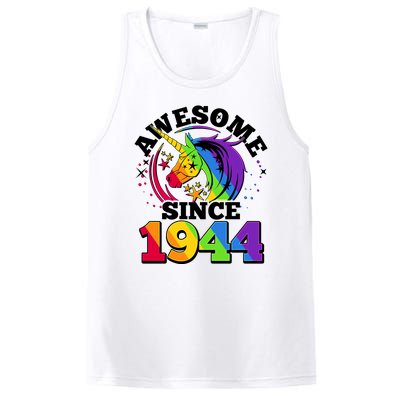 Rainbow Unicorn Awesome Since 1944 80th Birthday PosiCharge Competitor Tank