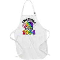 Rainbow Unicorn Awesome Since 1954 70th Birthday Full-Length Apron With Pockets