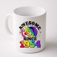 Rainbow Unicorn Awesome Since 1954 70th Birthday Coffee Mug