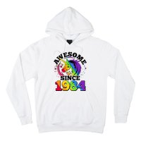 Rainbow Unicorn Awesome Since 1984 40th Birthday Hoodie