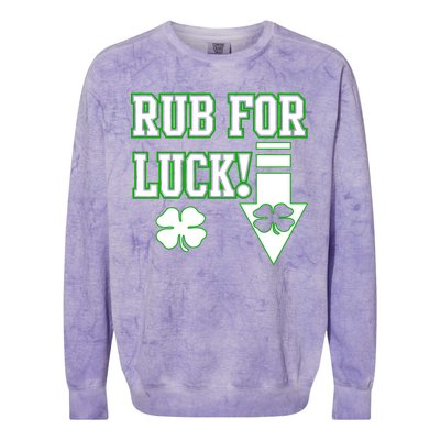 Rub Me For Luck Colorblast Crewneck Sweatshirt