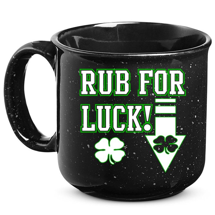 Rub Me For Luck 15oz Campfire Ceramic Mug