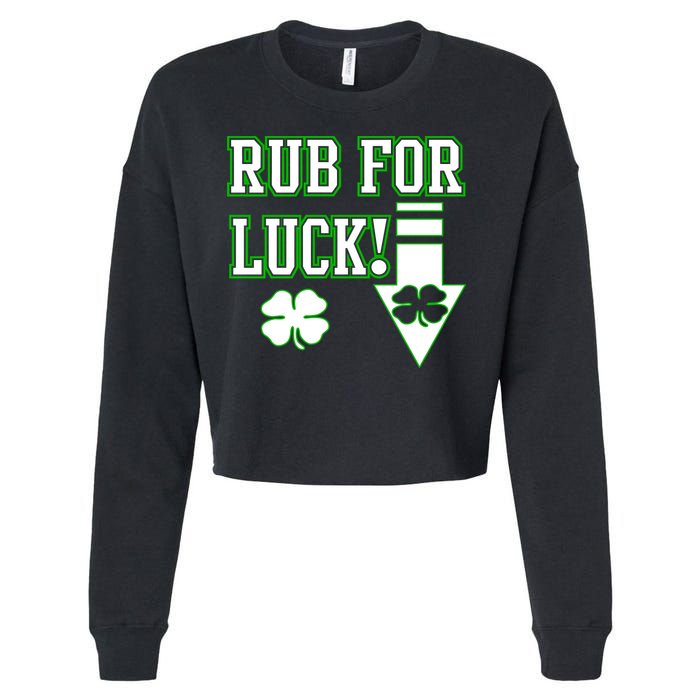 Rub Me For Luck Cropped Pullover Crew